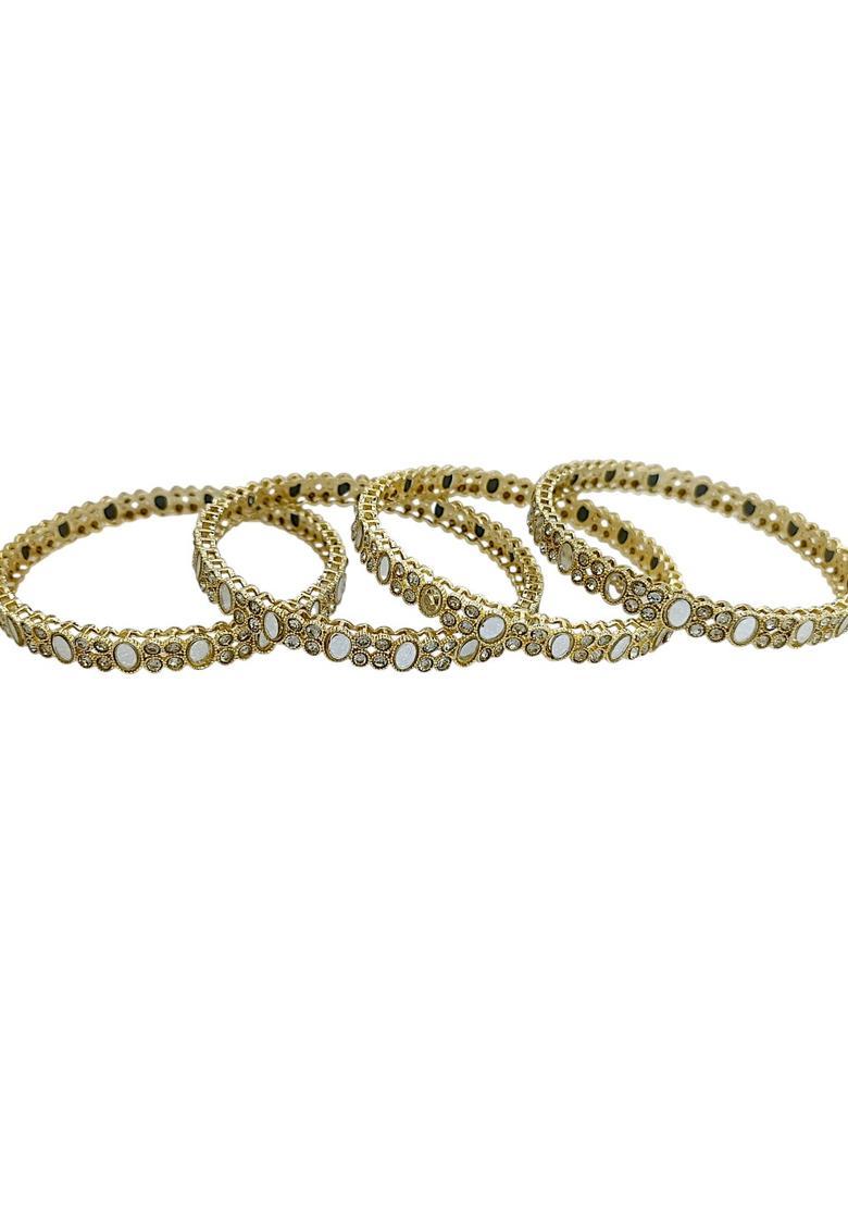 Golden Alloy Bangle - Indya