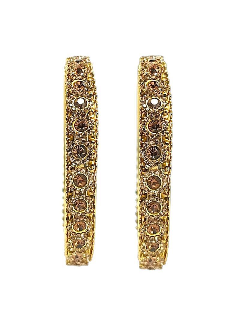 Golden Alloy Bangle - Indya