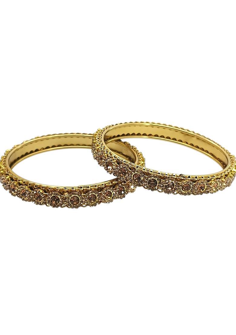Golden Alloy Bangle - Indya