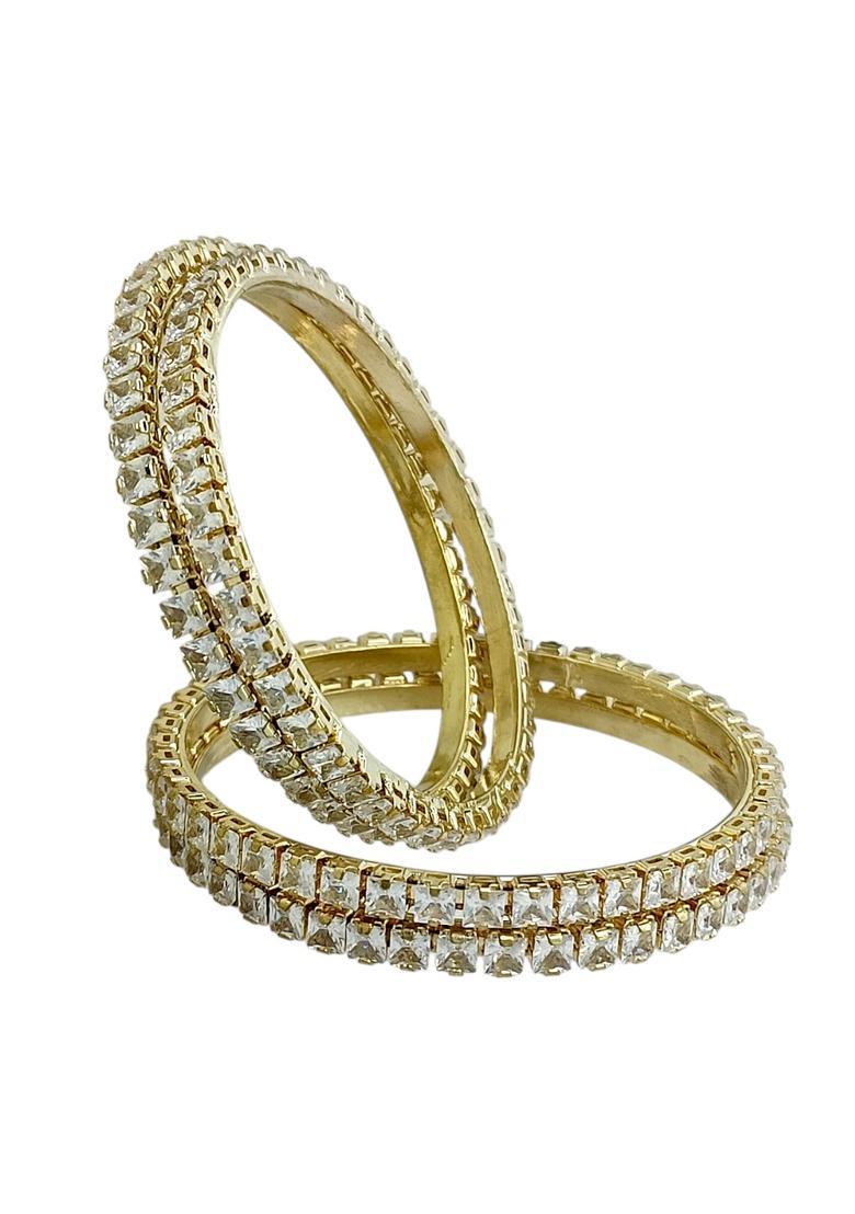 Golden Alloy Bangle - Indya