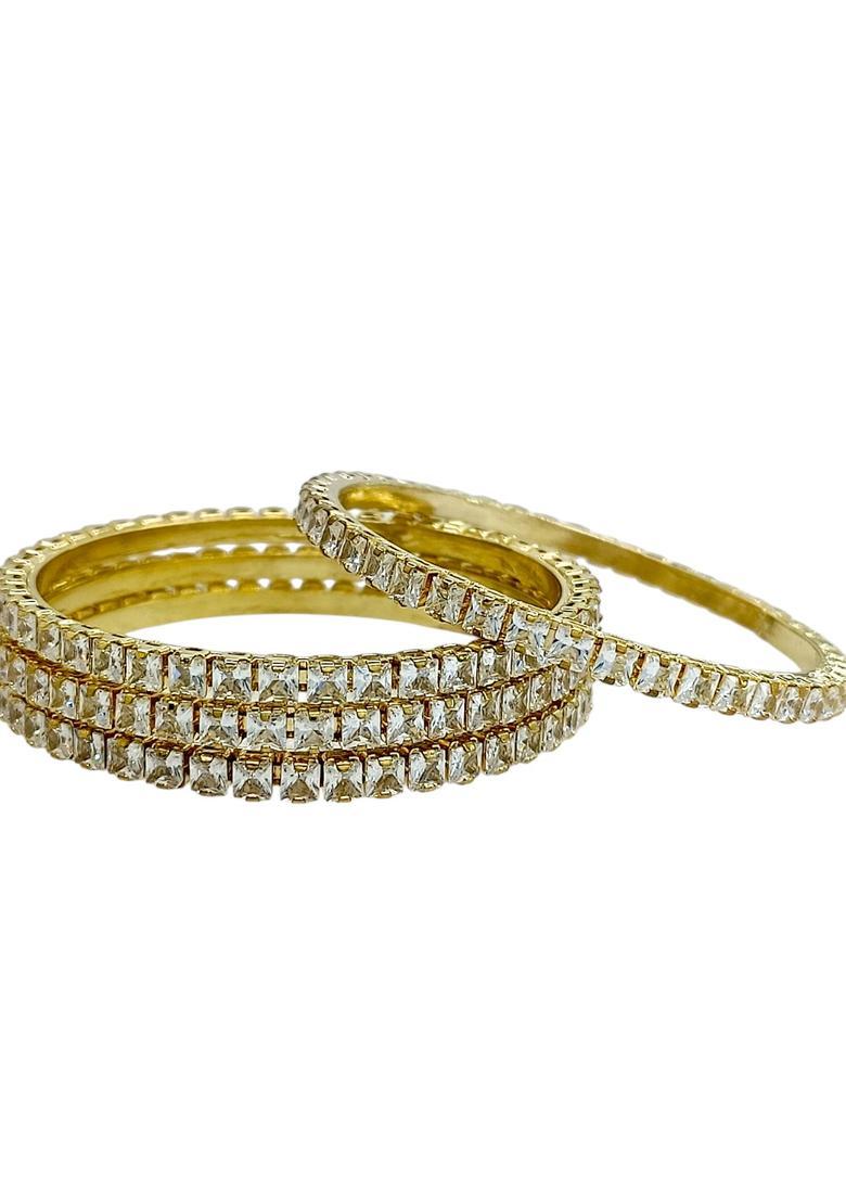 Golden Alloy Bangle - Indya