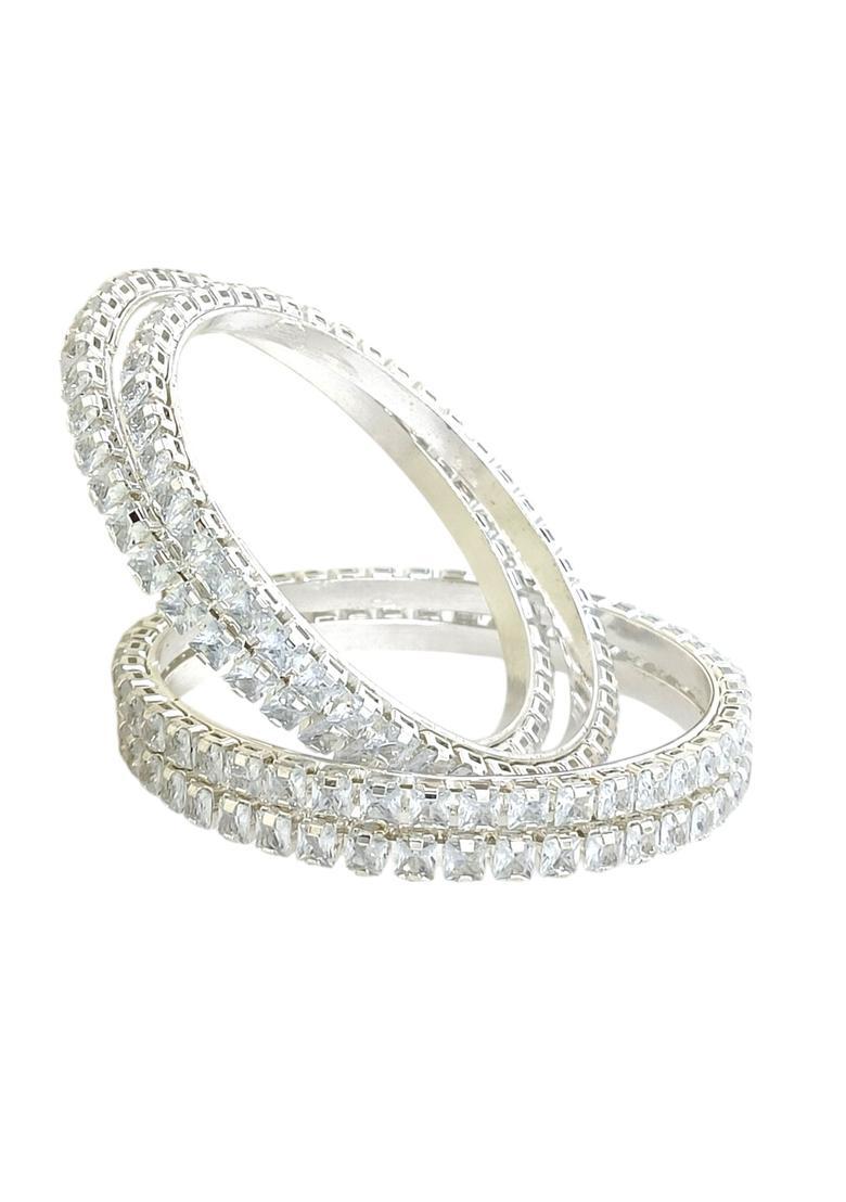 Silver Alloy Bangle - Indya