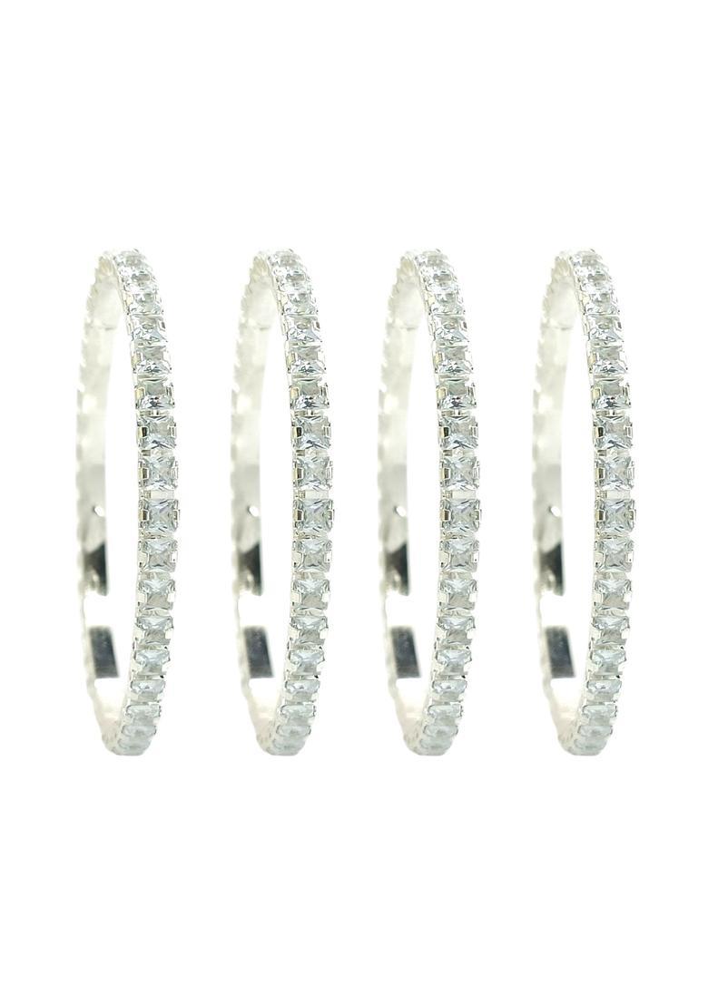 Silver Alloy Bangle - Indya