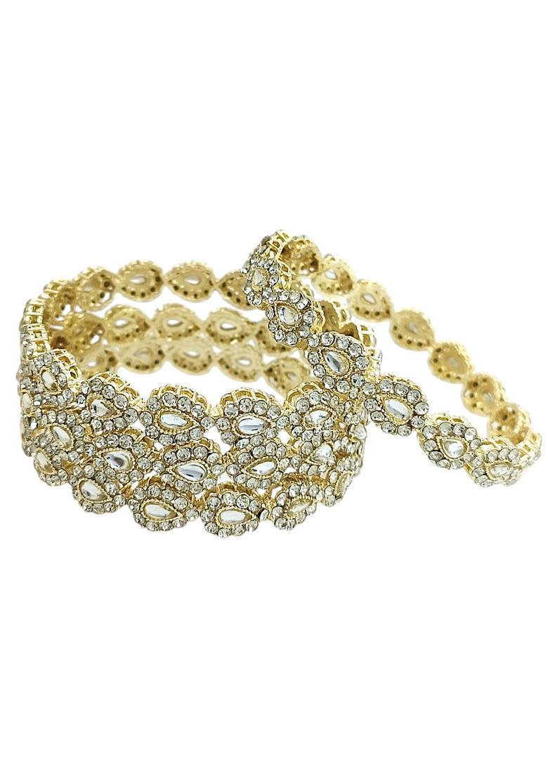 Golden Alloy Bangle - Indya