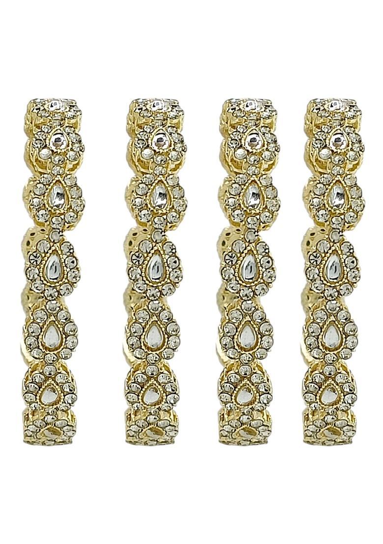 Golden Alloy Bangle - Indya