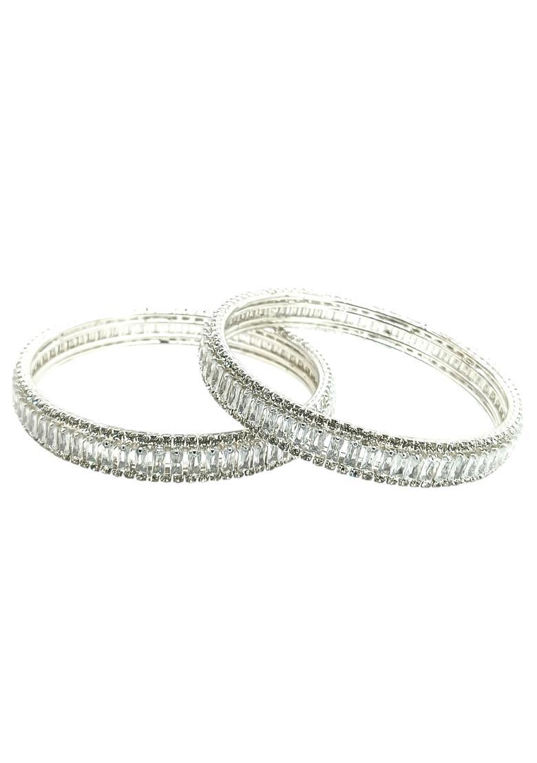 Silver Alloy Bangle - Indya