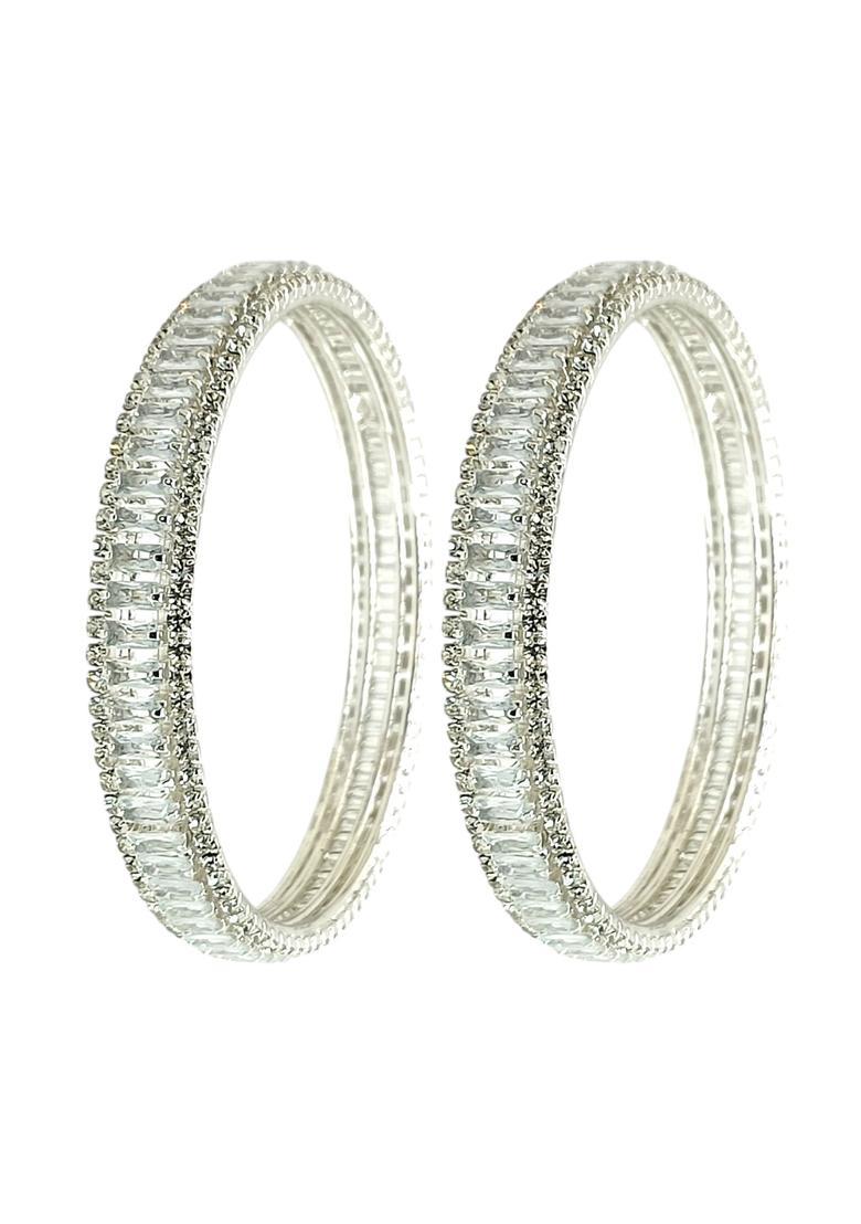 Silver Alloy Bangle - Indya