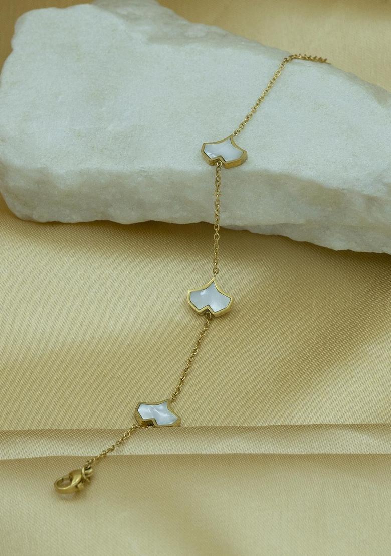 Golden Alloy Bracelet - Indya