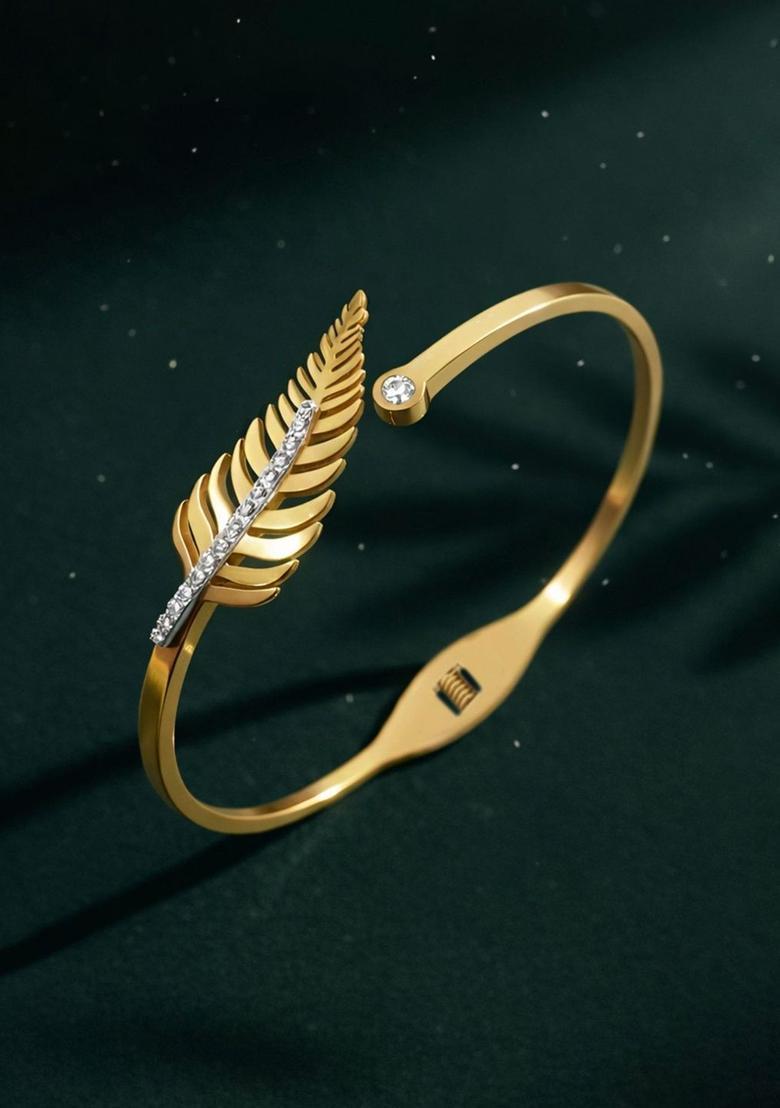 Golden Alloy Bracelet - Indya