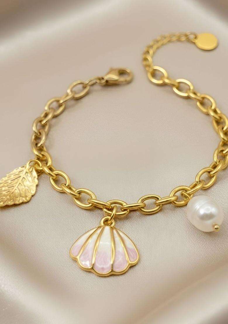 Golden Alloy Bracelet - Indya
