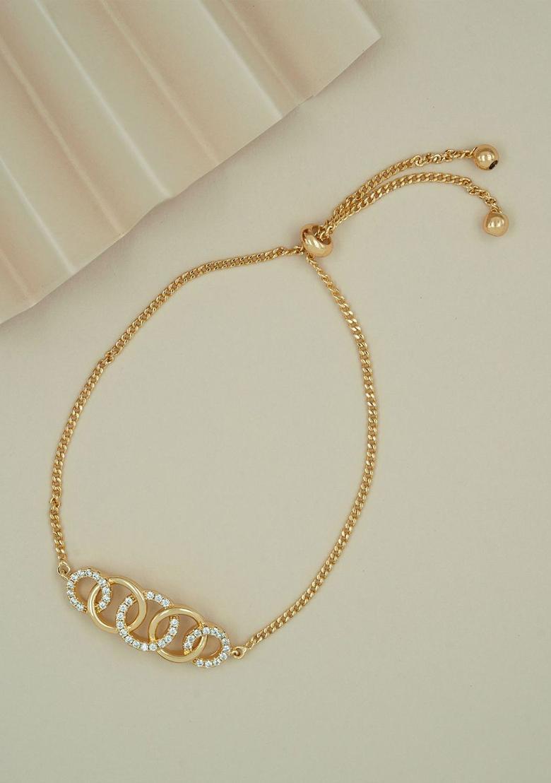 Golden Alloy Bracelet - Indya