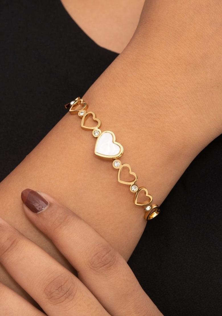 Golden Alloy Bracelet - Indya