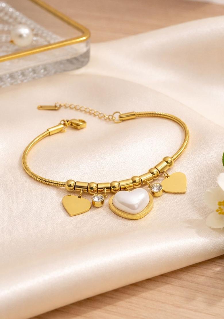 Golden Alloy Bracelet - Indya