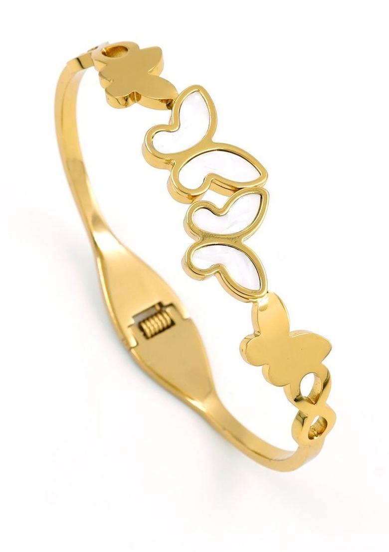 Golden Alloy Bracelet - Indya