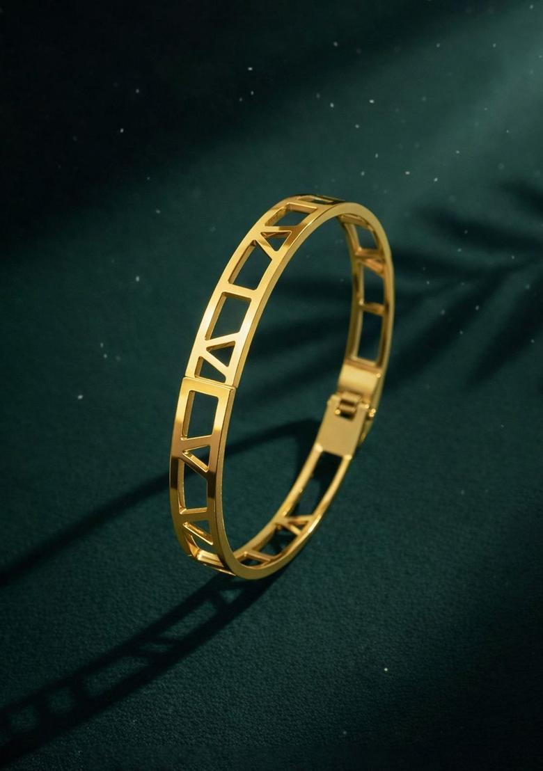 Golden Alloy Bracelet - Indya