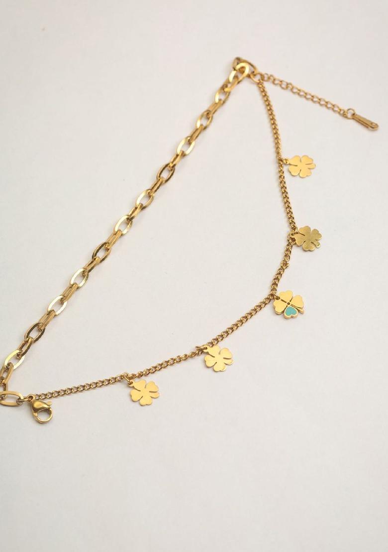 Golden Alloy Bracelet - Indya