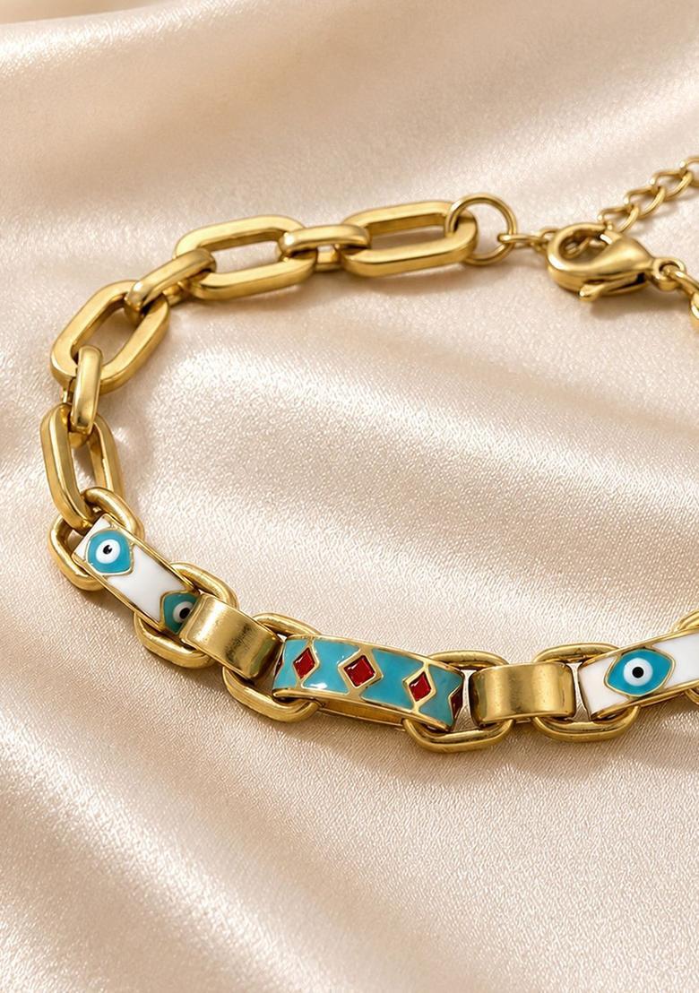 Golden Alloy Bracelet - Indya