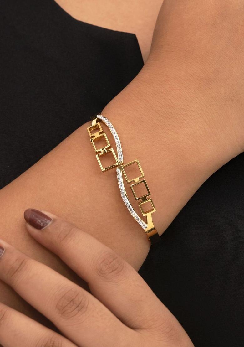 Golden Alloy Bracelet - Indya