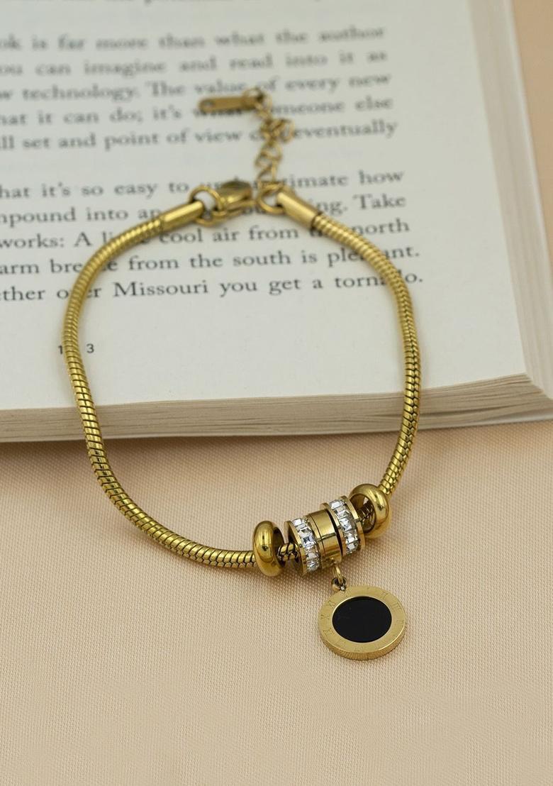 Golden Alloy Bracelet - Indya