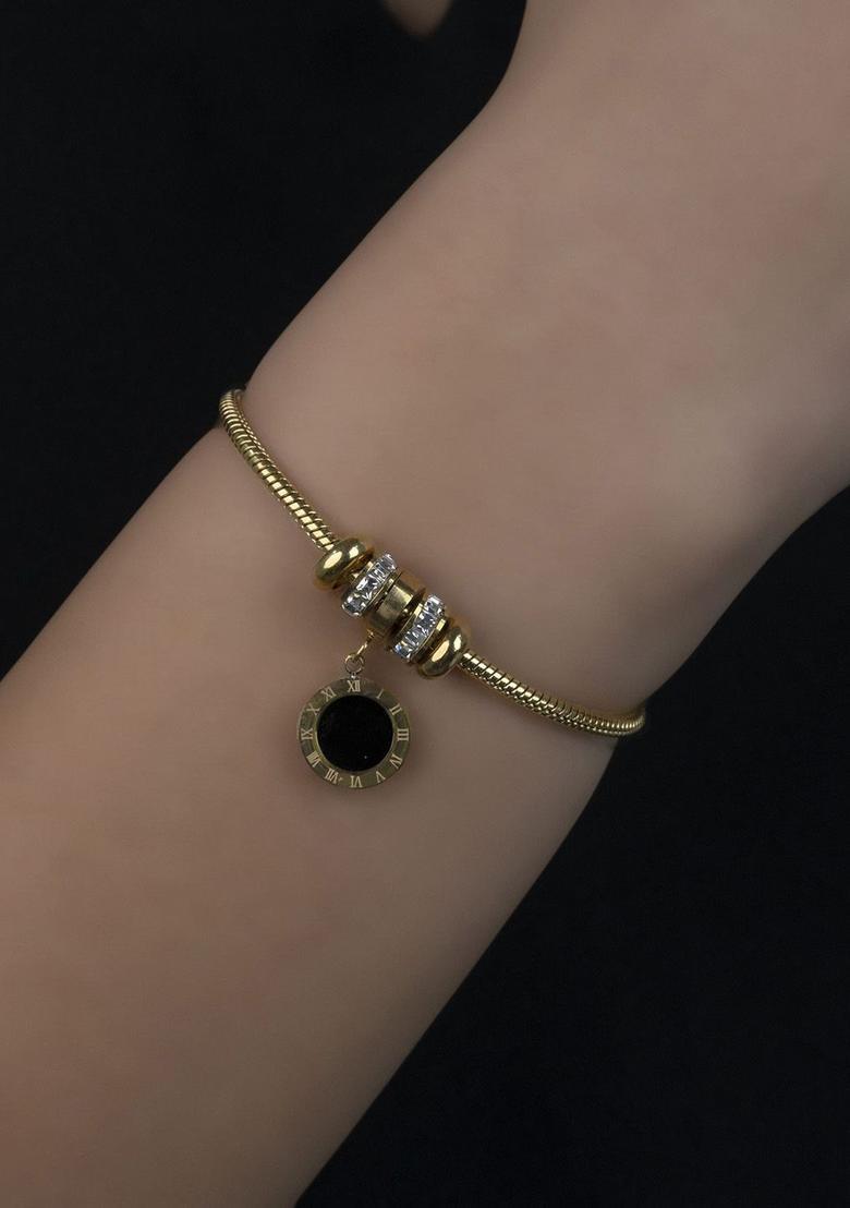 Golden Alloy Bracelet - Indya