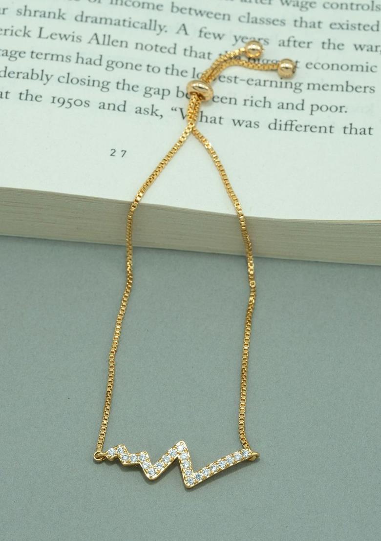 Golden Alloy Bracelet - Indya