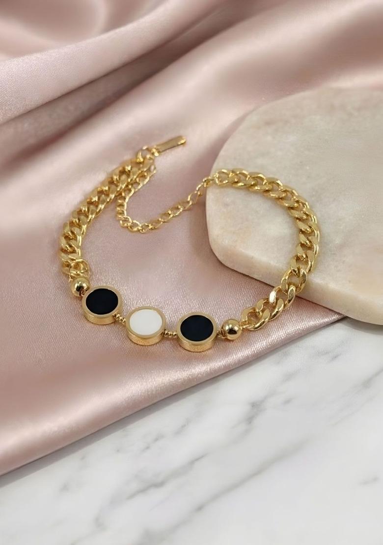 Golden Alloy Bracelet - Indya