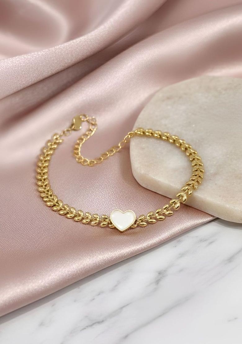 Golden Alloy Bracelet - Indya