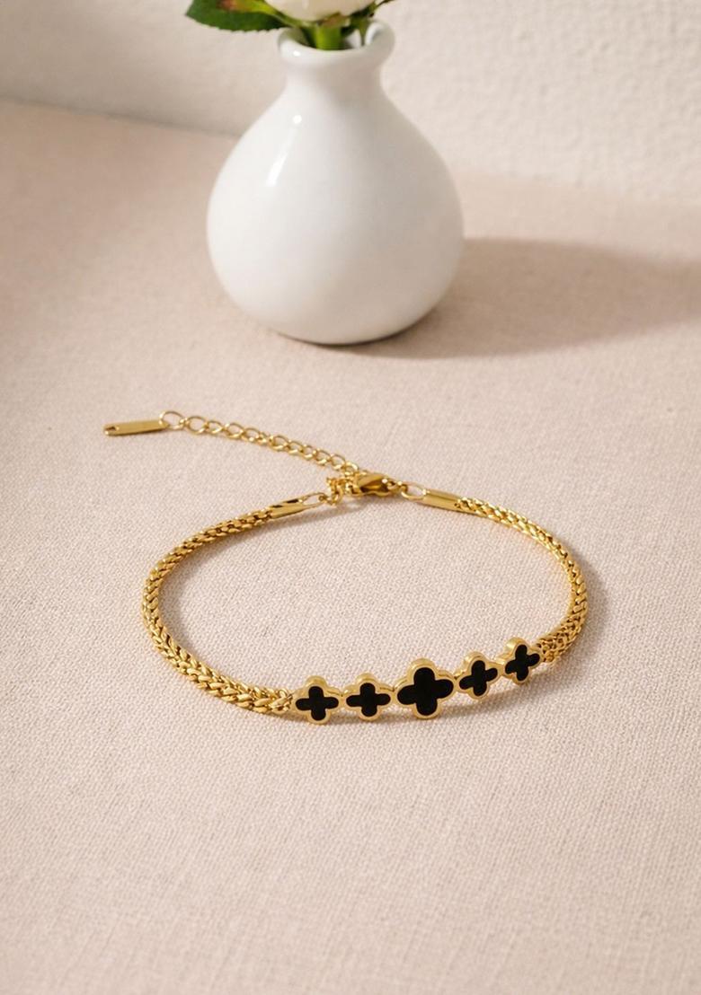 Golden Alloy Bracelet - Indya