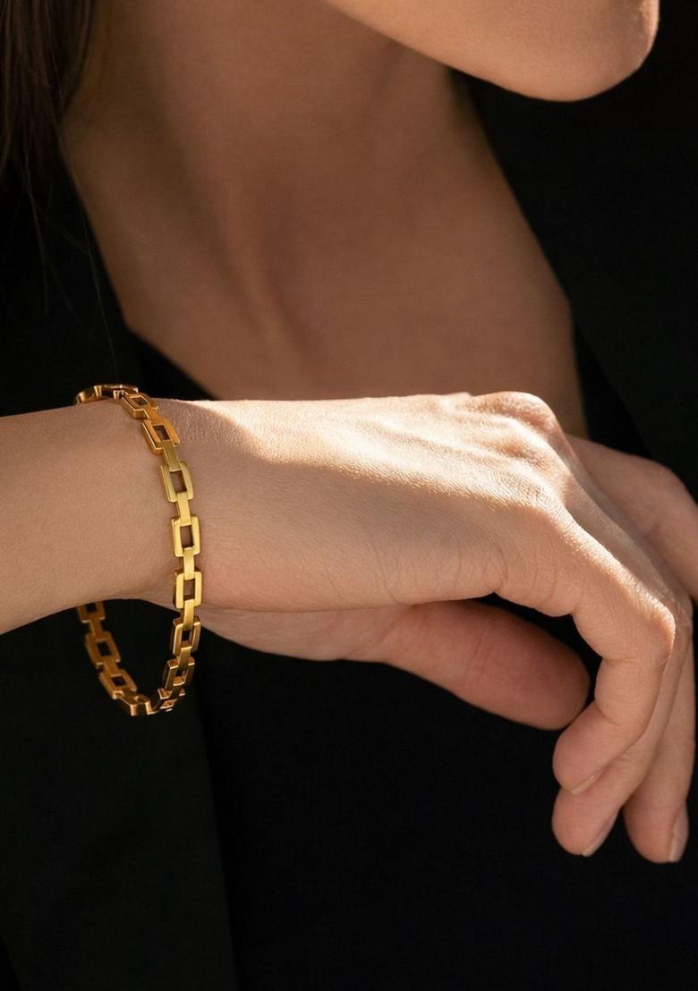 Golden Alloy Bracelet - Indya