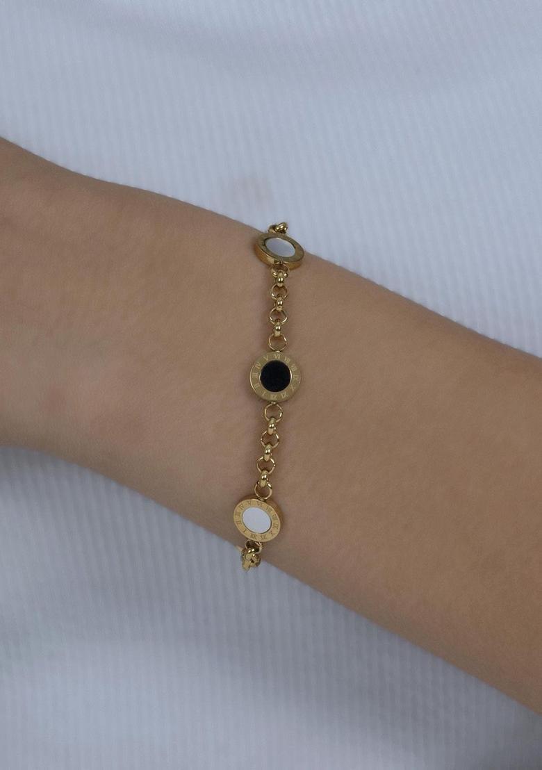 Golden Alloy Bracelet - Indya