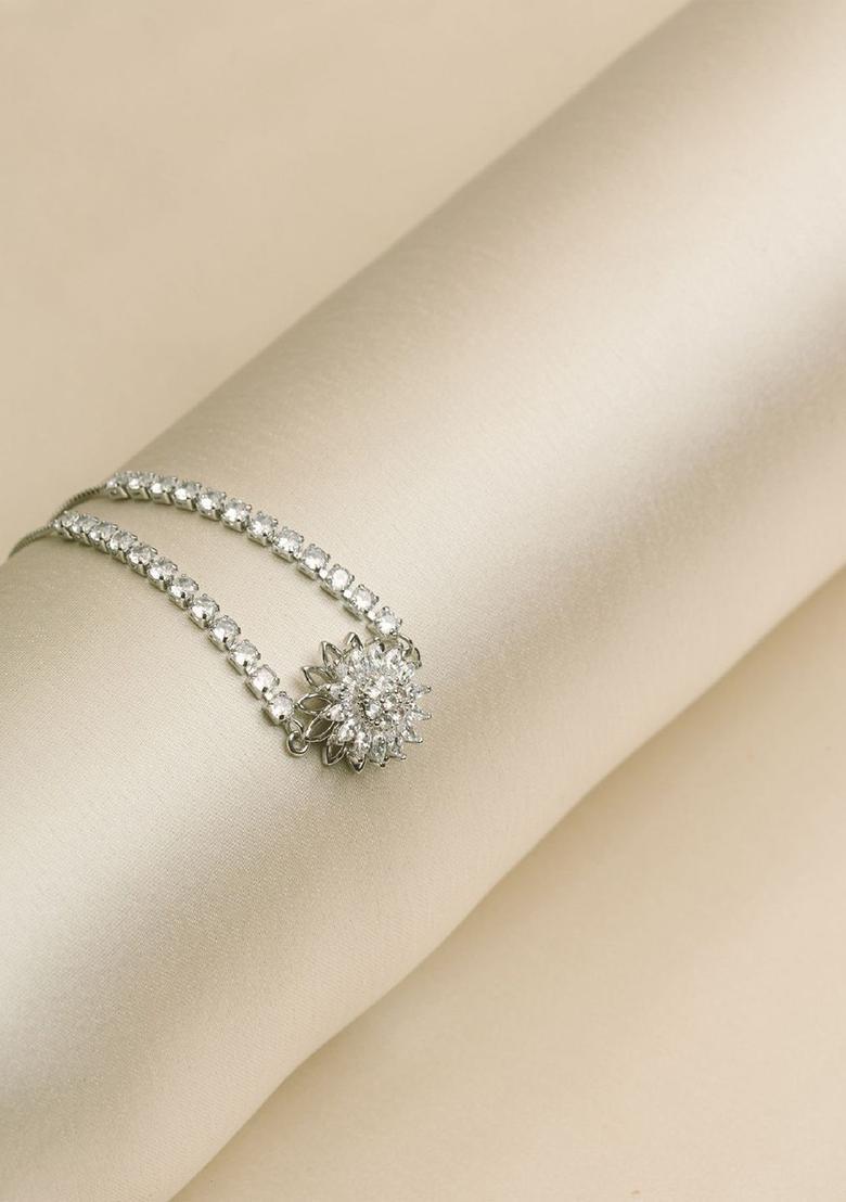 Silver Alloy Bracelet - Indya