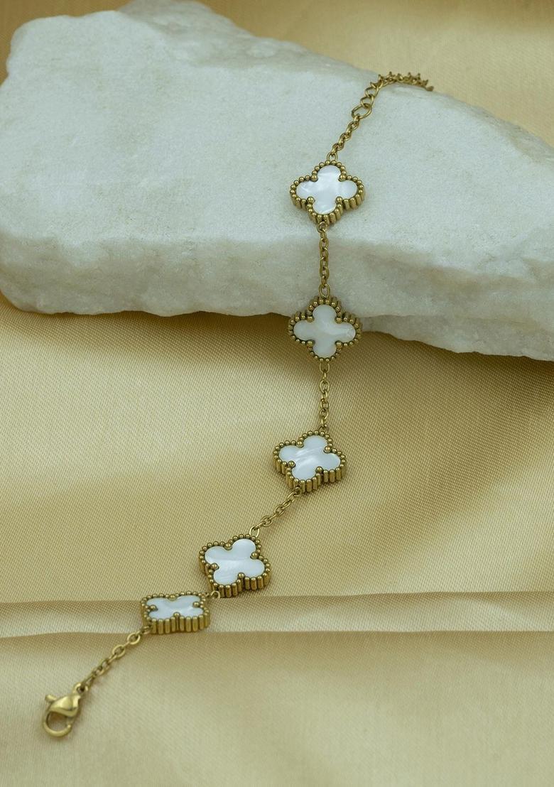 Golden Alloy Bracelet - Indya