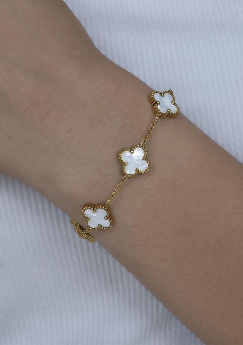 Golden Alloy Bracelet - Indya