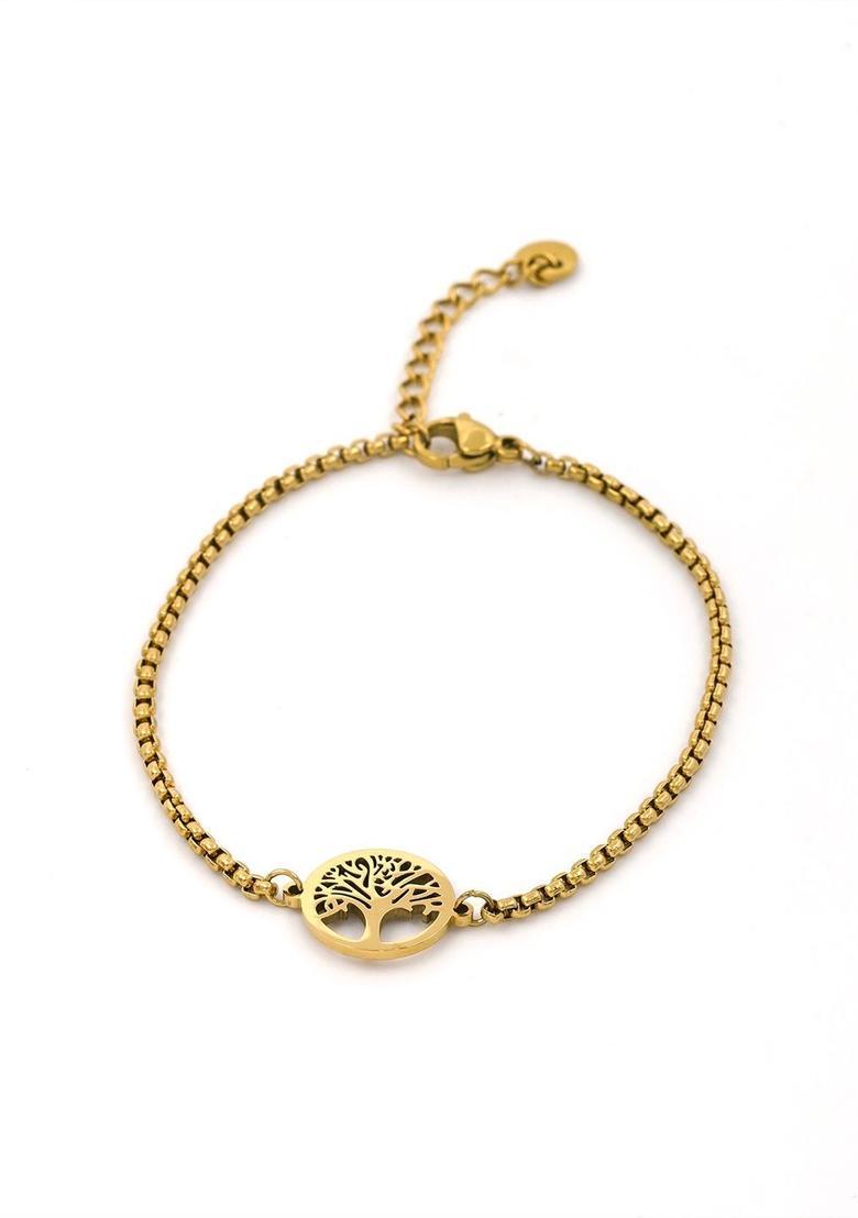 Golden Alloy Bracelet - Indya