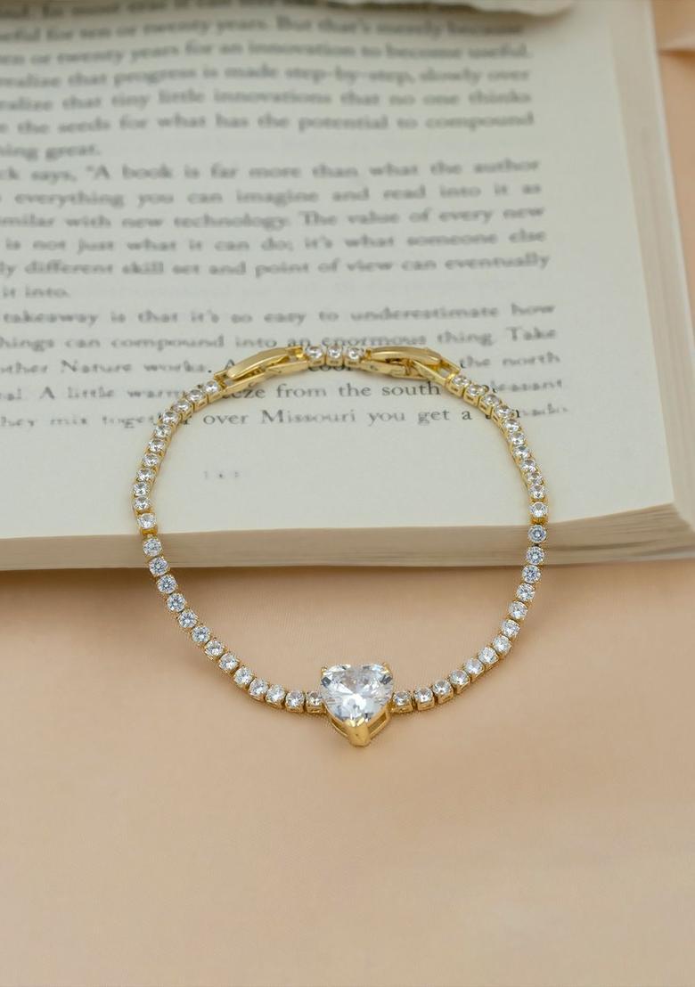 Golden Alloy Bracelet - Indya