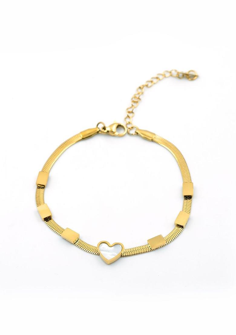 Golden Alloy Bracelet - Indya