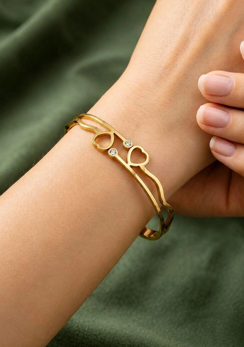 Golden Alloy Bracelet - Indya