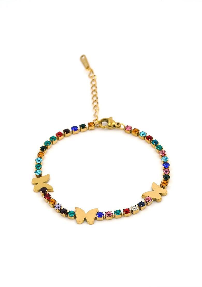 Golden Alloy Bracelet - Indya