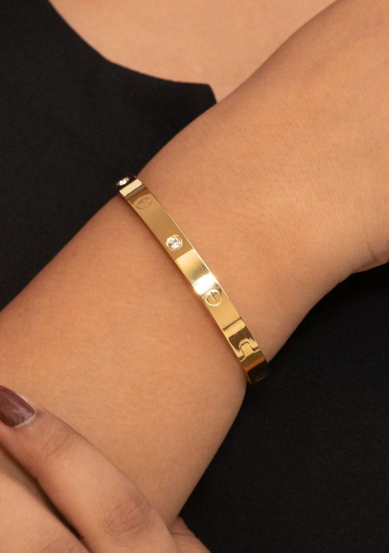 Golden Alloy Bracelet - Indya
