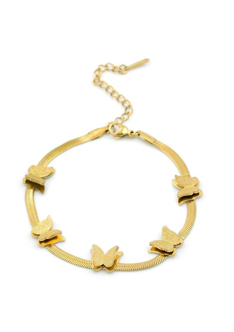 Golden Alloy Bracelet - Indya