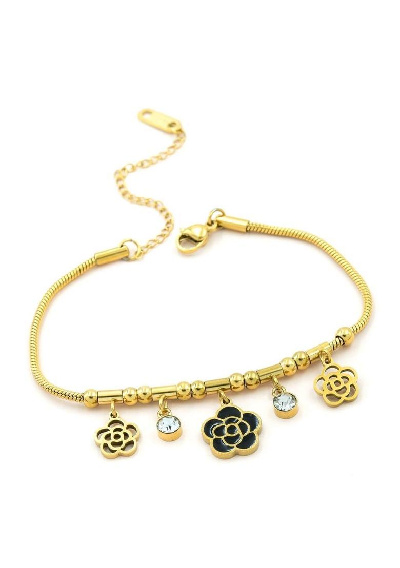 Golden Alloy Bracelet - Indya