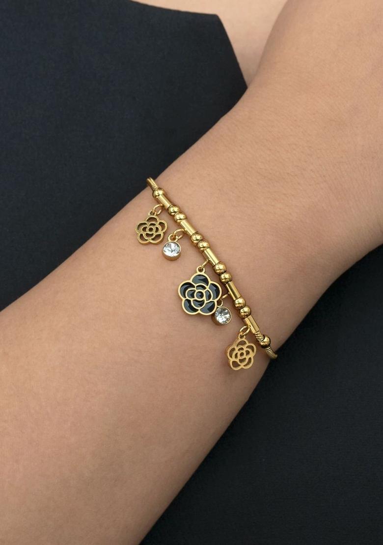 Golden Alloy Bracelet - Indya