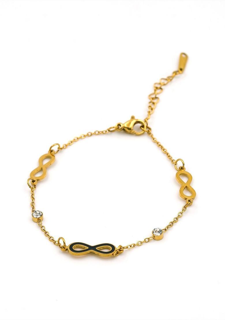 Golden Alloy Bracelet - Indya