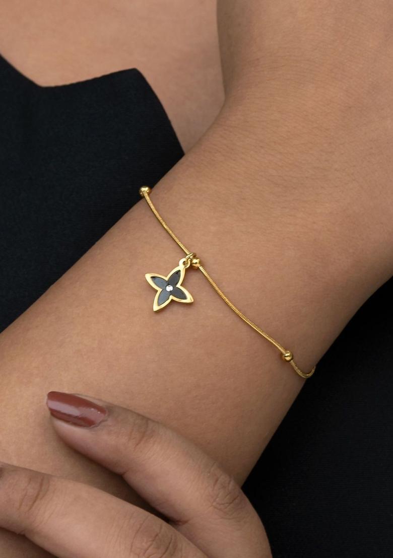 Golden Alloy Bracelet - Indya