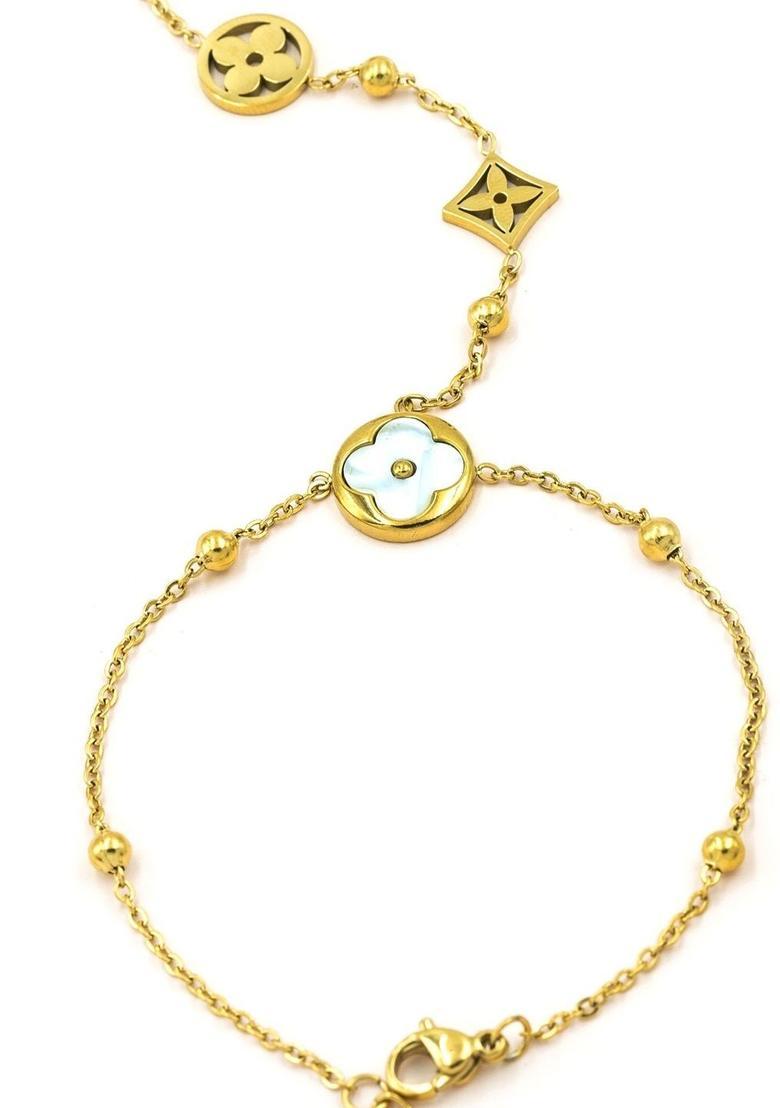 Golden Alloy Bracelet - Indya