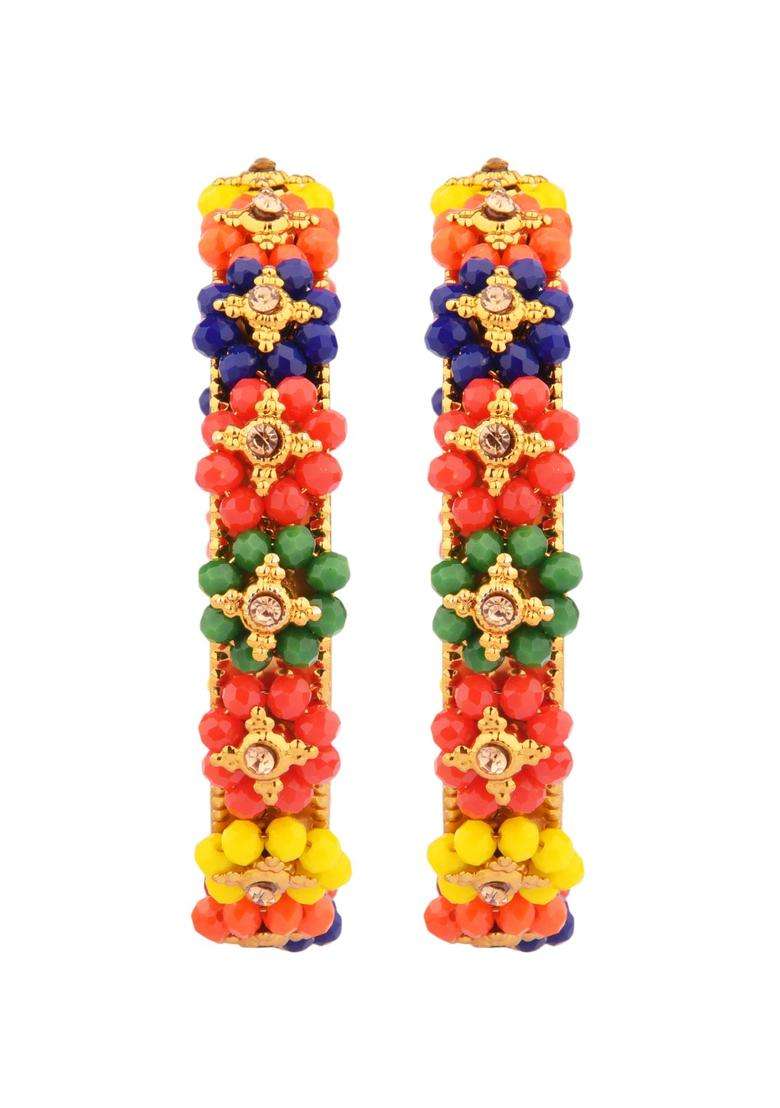 Golden Alloy Bangles - Indya