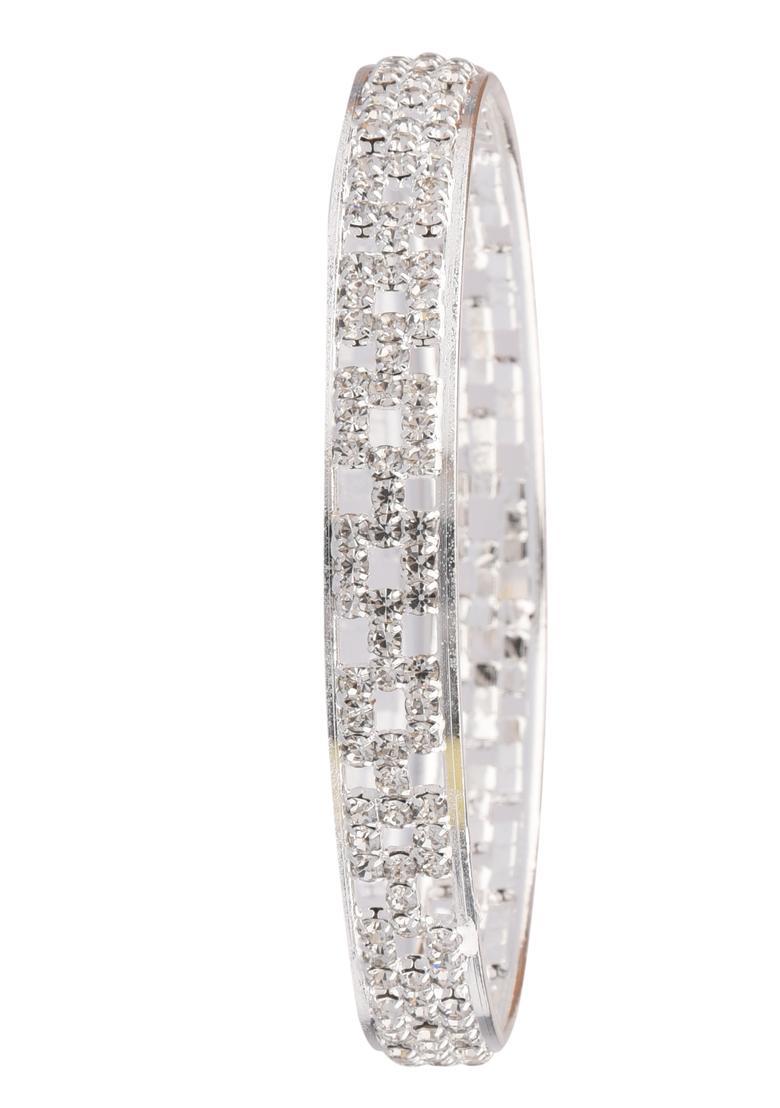Silver Alloy Bangles - Indya