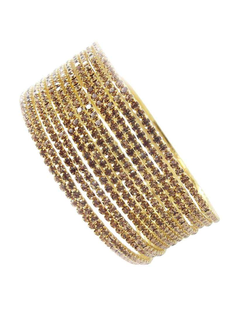 Golden Alloy Bangles - Indya