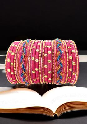 Pink Alloy Bangles