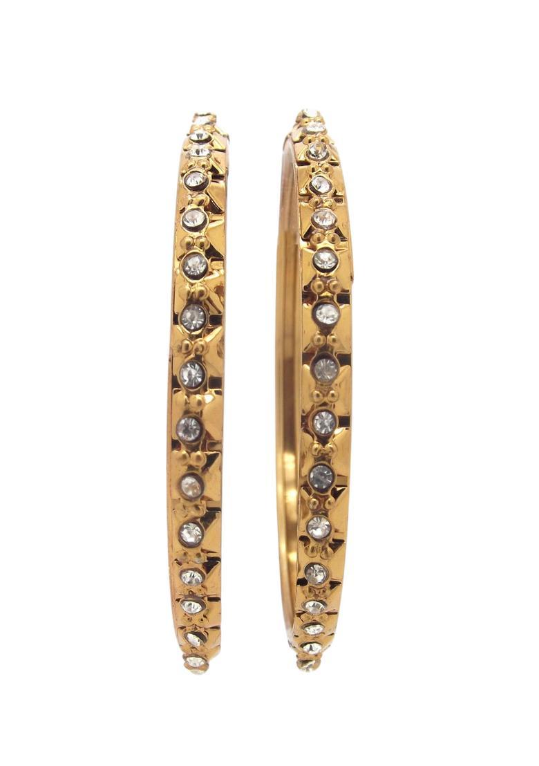 Golden Alloy Bangles - Indya
